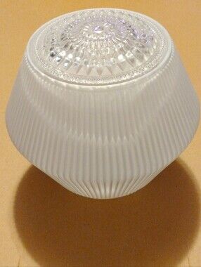 Vintage Art Deco Frosted & Clear Glass Ceiling Light Shade Replacement